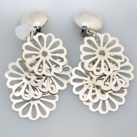 Clip On Flower Earrings