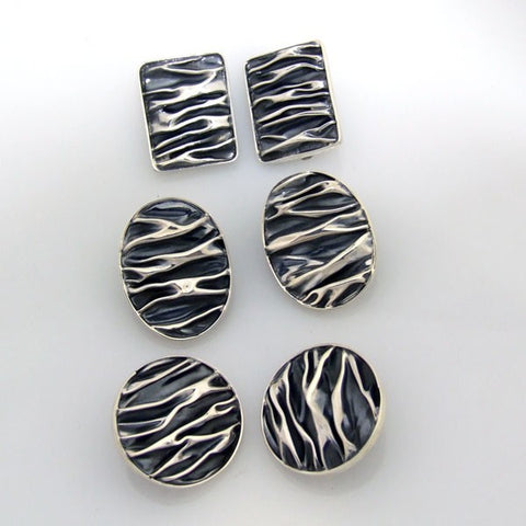 Oxidized Clip On Earrings