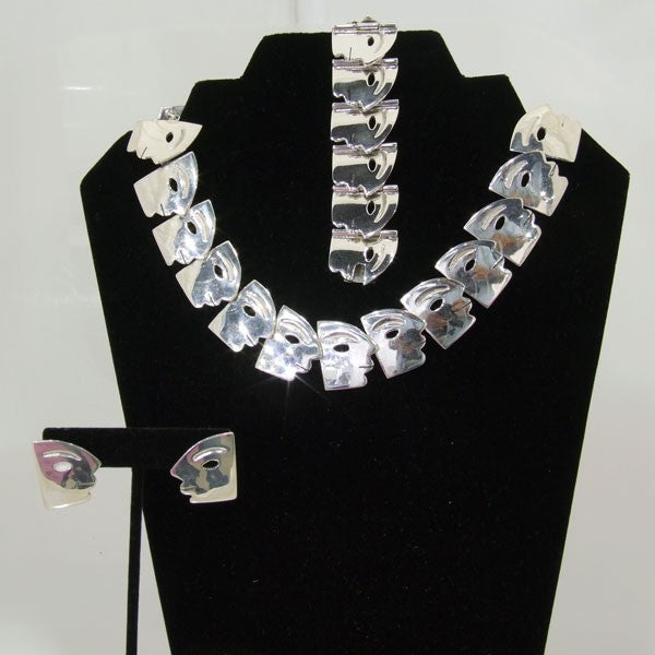 Silver Plain Faces Set