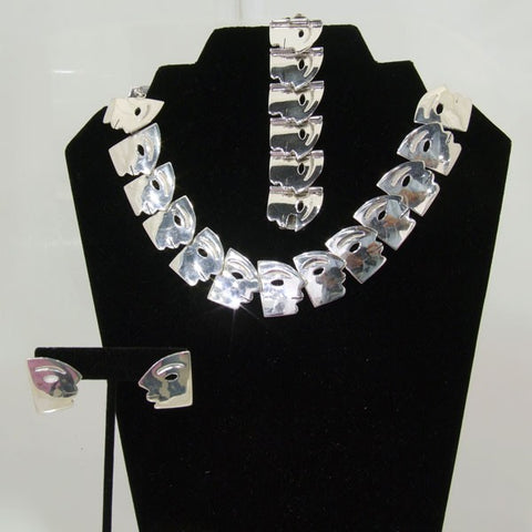 Silver Plain Faces Set