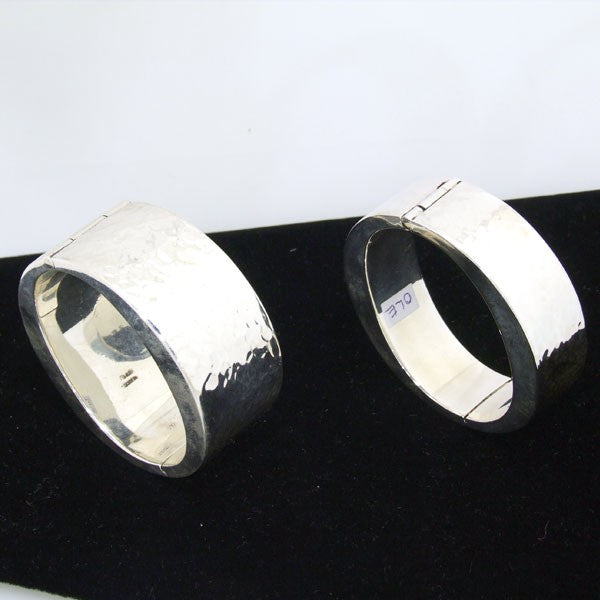 Silver Cuffs Hammered