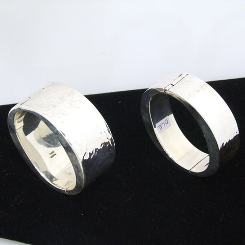 Silver Cuffs Hammered