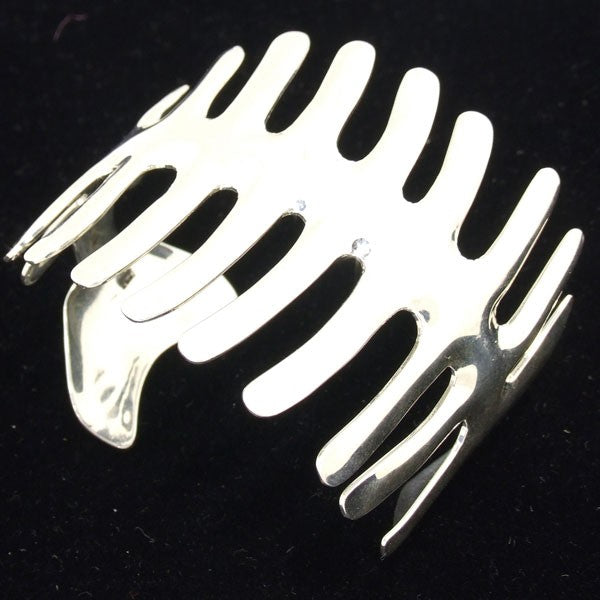 Silver Cuff Fishbone