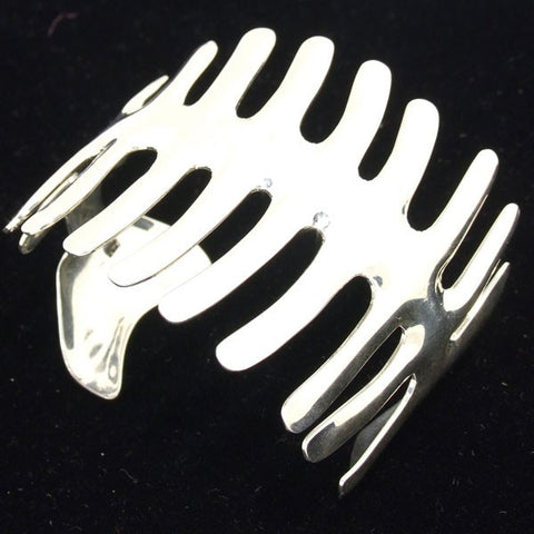 Silver Cuff Fishbone