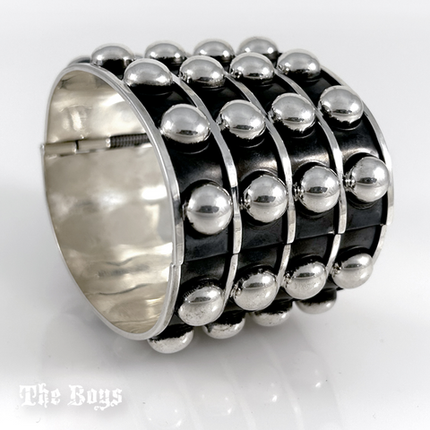 Oxidized and Plain Bracelet Mexican Sterling Silver