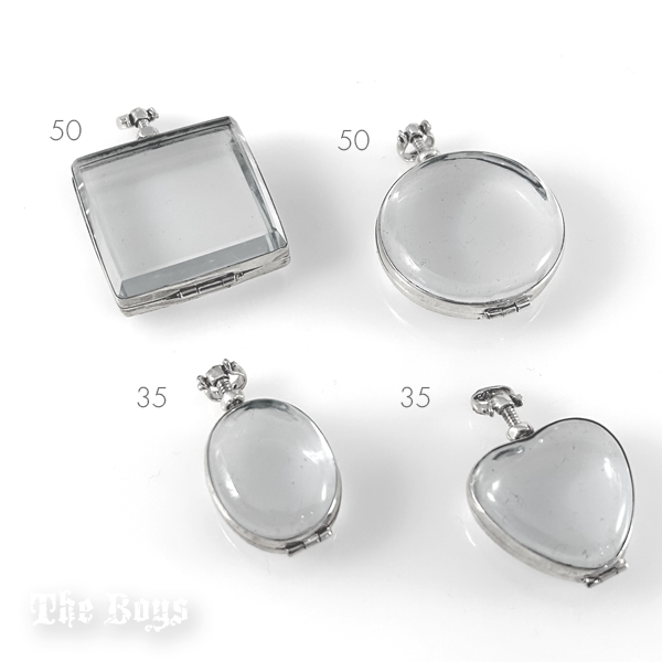 Plain & Cristal Pendants Mexican Sterling Silver