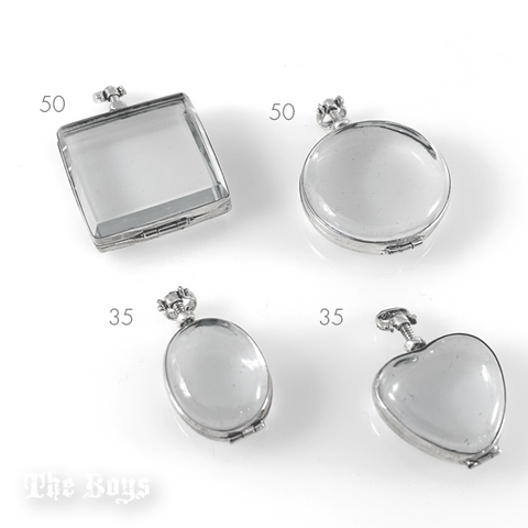 Plain & Cristal Pendants Mexican Sterling Silver