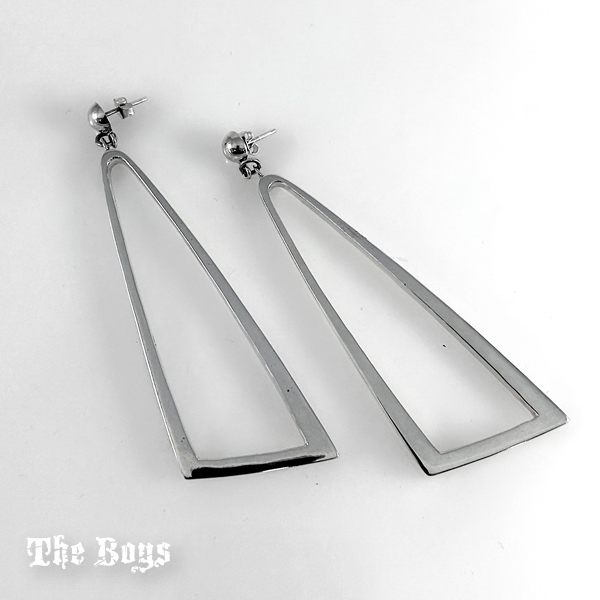 Plain Triangular Earrings Mexican Sterling Silver