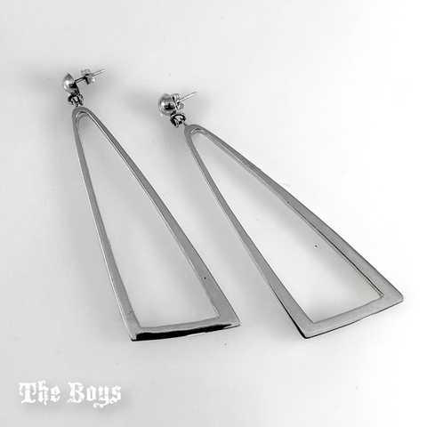 Plain Triangular Earrings Mexican Sterling Silver