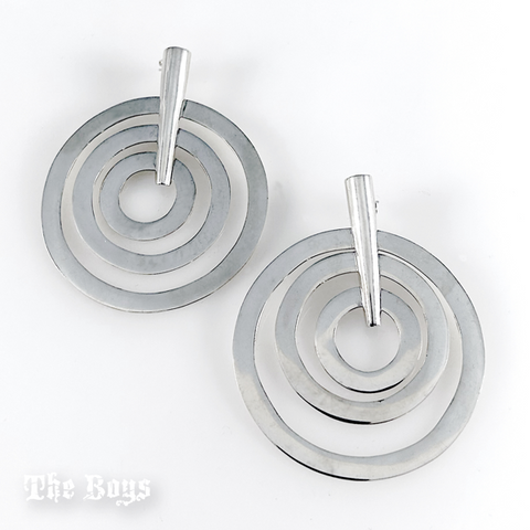 Plain Circular Earrings Mexican Sterling Silver