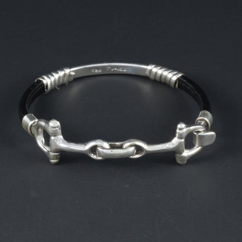 Leather Ring Bracelet