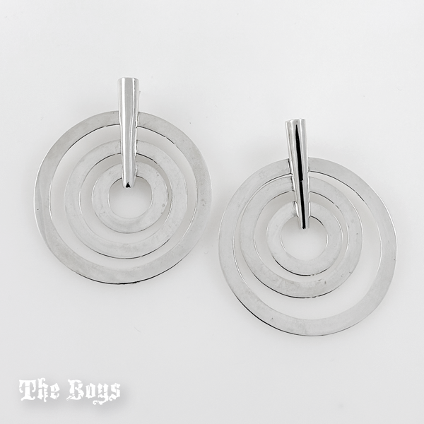 Plain Circular Earrings Sterling Silver