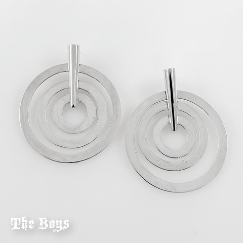 Plain Circular Earrings Sterling Silver