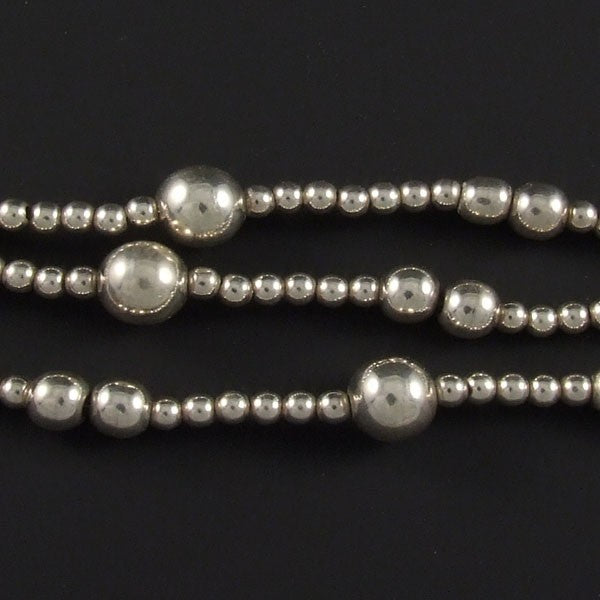3 Lines of Silver Marbles