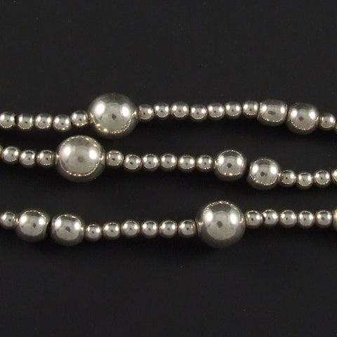 3 Lines of Silver Marbles