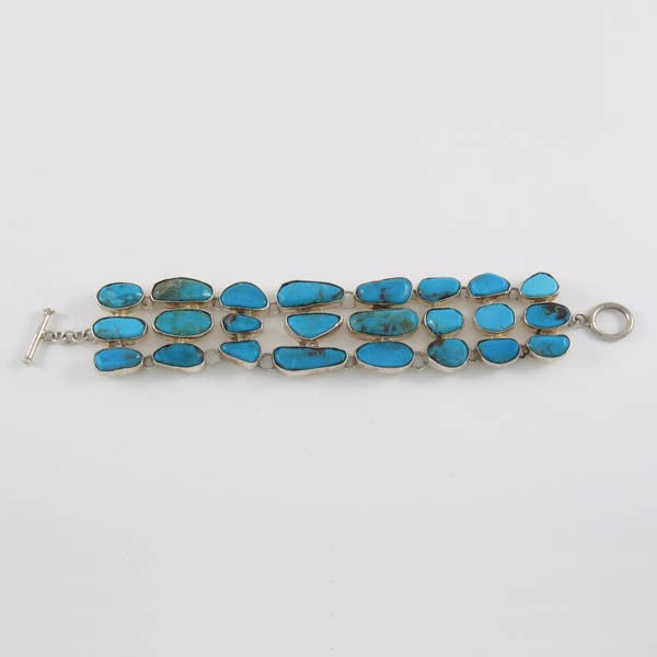 3 Lines of Turquoise Stones Bracelet