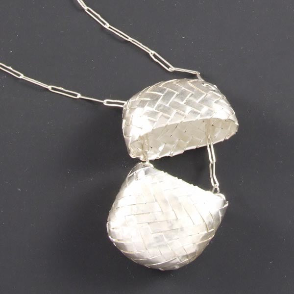 Silver Basket Necklace