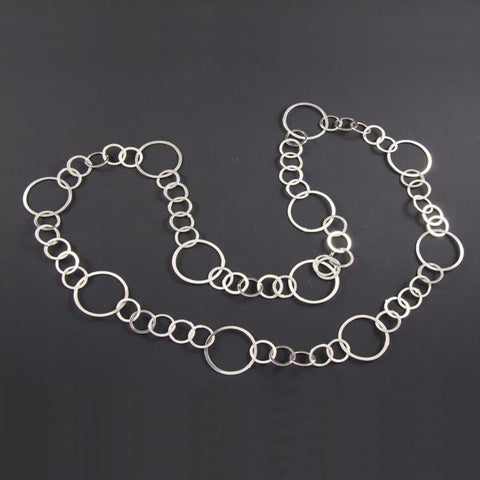 Linked Circles Elegant  Necklace