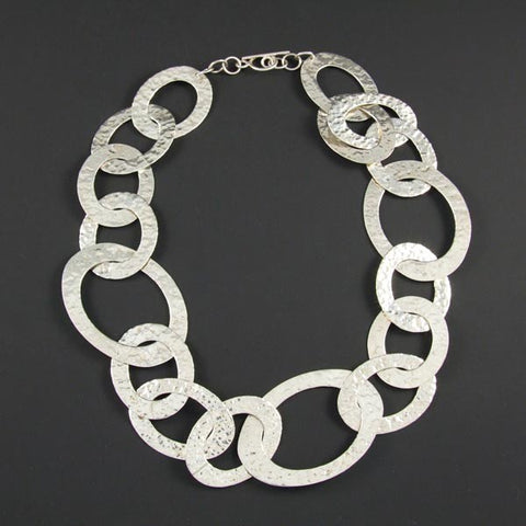 Hammered Linked Ovals