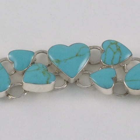 Turquoise Hearts Bracelet