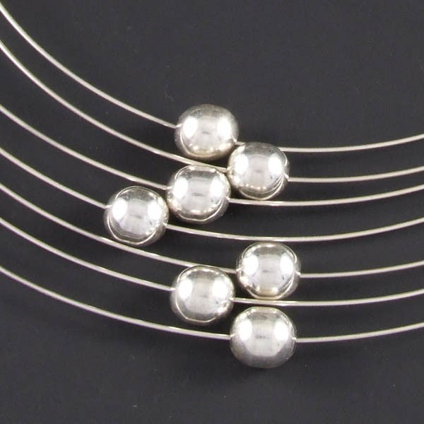 Fine Necklace with Silver Marbles