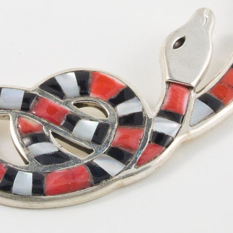2 Snakes Stoned Necklace