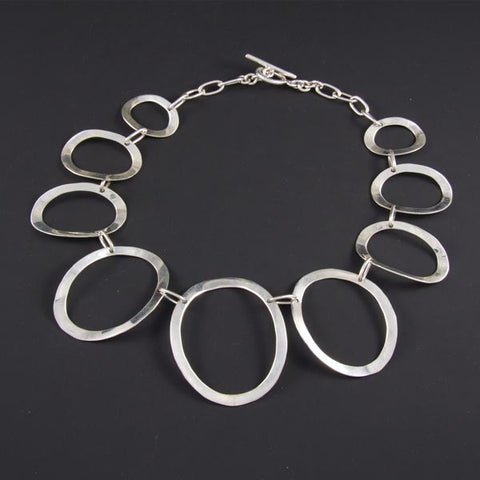 Bent Linked Ovals Necklace