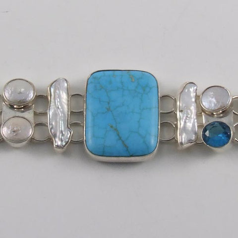 Turquoise & Mother of Pearl Bracelet