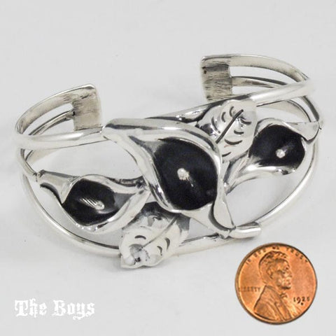 Calla Lily Bracelet Mexican Sterling Silver