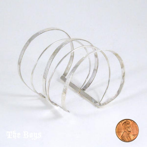 Hammered Bracelet Mexican Sterling Silver