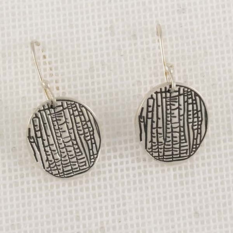 Textured Round Earrings