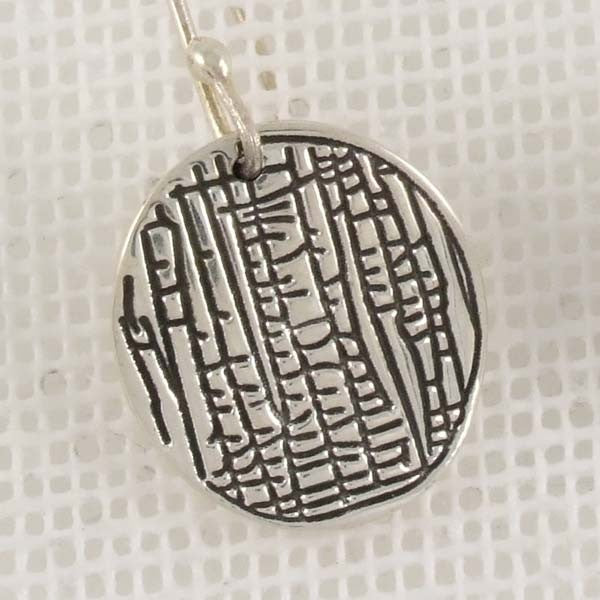 Textured Round Earrings