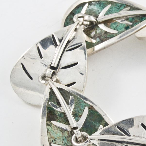 Silver & Stone Leaves Bracelet