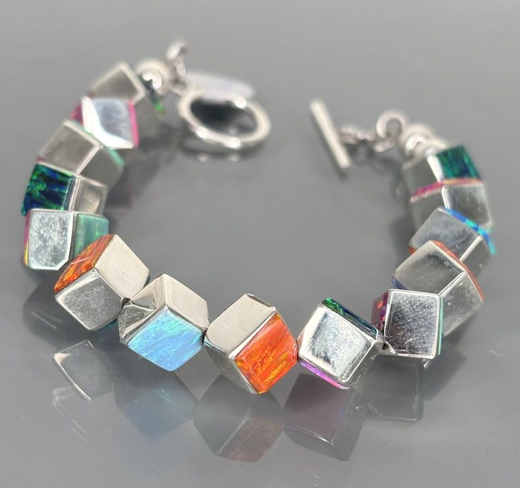 Multiple Opals Link Bracelet