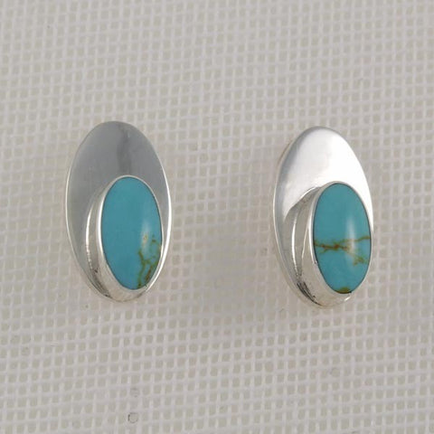 Turquoise Oval Earrings