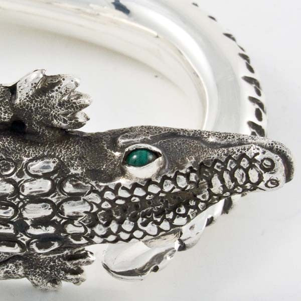Crocodile Bracelet Mexican Sterling Silver