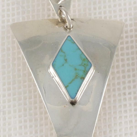 Silver Triangles with Turquoise Rhombs