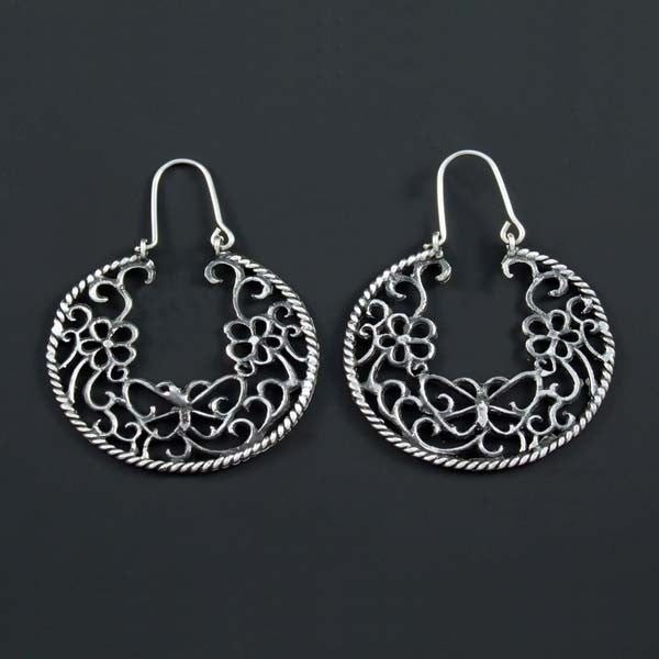 Butterfly & Flowers Earrings