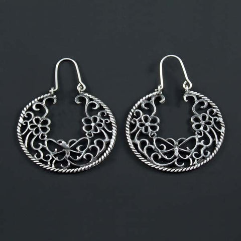 Butterfly & Flowers Earrings