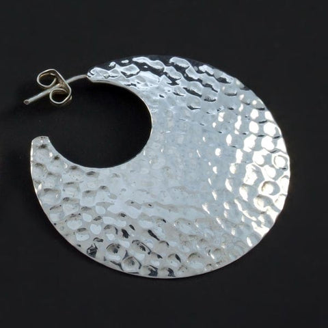Hammered Round Earrings