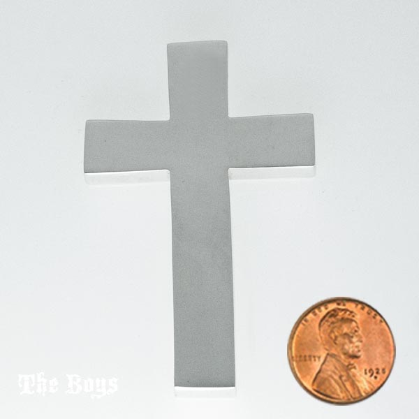 Cross Plain Pendant Mexican Sterling Silver