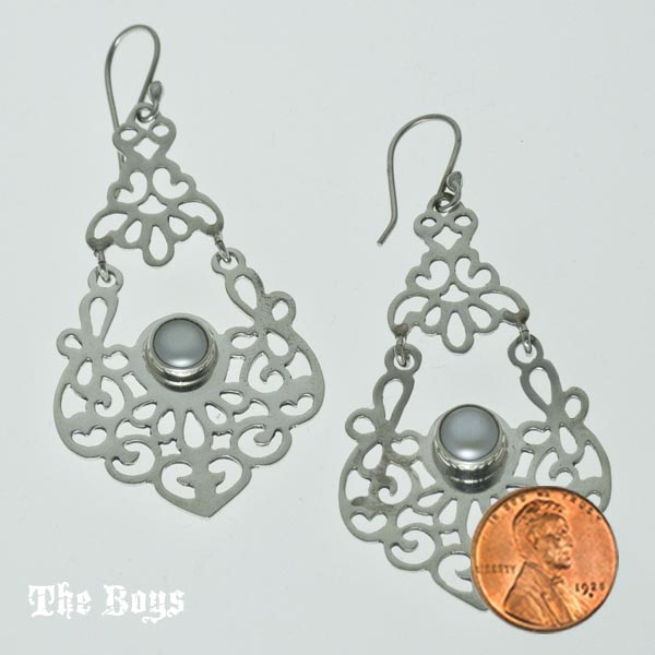 Cutout Plain Earrings Mexican Sterling Silver