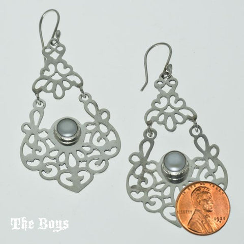 Cutout Plain Earrings Mexican Sterling Silver