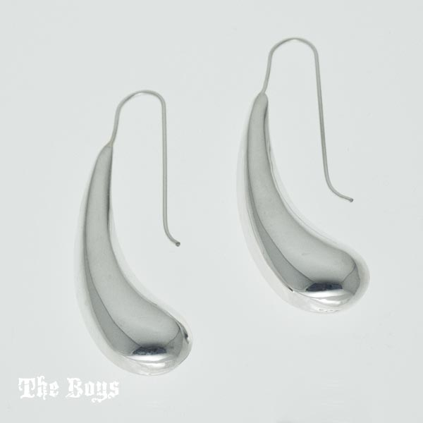 Tear Drops Plain Earrings Mexican Sterling Silver