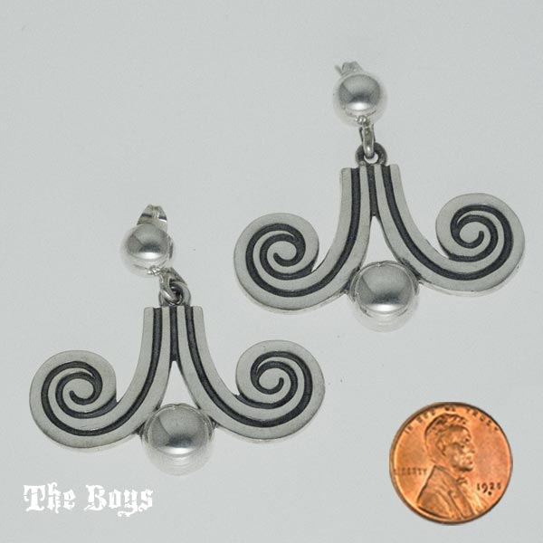 Hand Finished Plain Earrings Mexican Sterling Silver