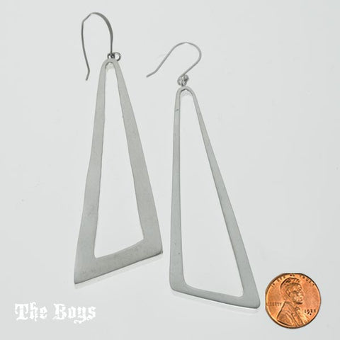 Handmade Triangles Earrings Mexican Sterling Silver