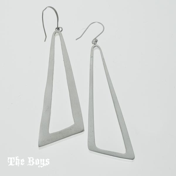 Handmade Triangles Earrings Mexican Sterling Silver