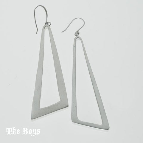 Handmade Triangles Earrings Mexican Sterling Silver