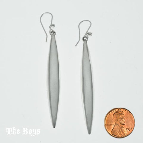 Chick Medium Sticks Plain Earrings Mexican Sterling Silver
