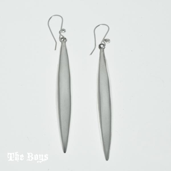 Chick Medium Sticks Plain Earrings Mexican Sterling Silver